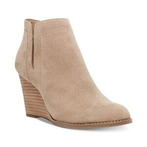 Madden Girl Greteel Wedge Booties Womens Size 8.5 Sand Micf Brown